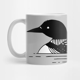 Loon Silhouette Tattoo Mug